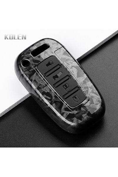 Choice1 غطاء مفتاح سيارة بتصميم ألياف الكربون من مادة ABS، مقاس A4، مناسب لسي...