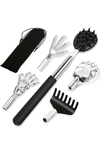 Choice1 5 في 1 مع حقيبة، أداة حك الظهر تيليسينج مع 3/5 رؤوس قابلة للفصل، حشوا...