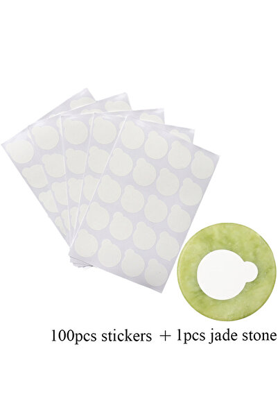 choice2 حجر واحد و100 ملصق و100 قطعة من غراء تمديد الرموش وملصقات ورقية ووساد...