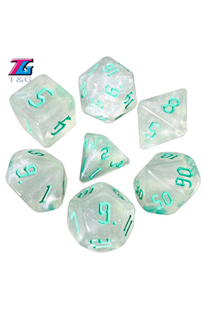 Choice14 B07 DND Dice RPG Dice Amazing Colours Mixing Fantasy Starlight Effec...