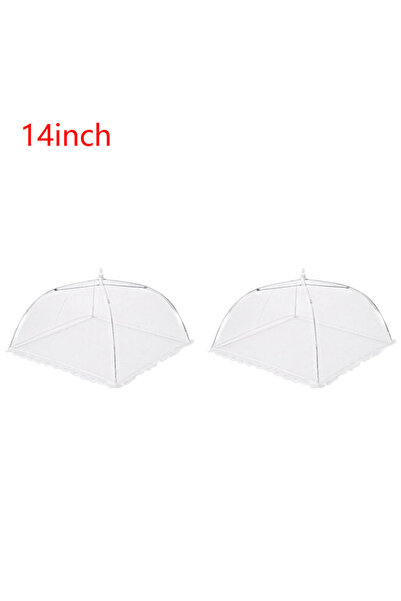 Choice5 2Pcs 14inch 1/2Pcs Food Covers Mesh Foldable Kitchen Anti-Fly Mosquit...