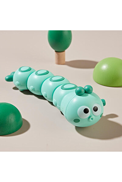 Choice5 لعبة زحف على شكل دودة زاحفة خضراء مرحة وملونة، لعبة متأرجحة تعمل بالز...