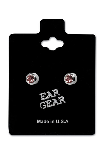 EAR GEAR Surgical Stainless Steel 316L 4mm Bezel Alexandrite Earrings USA