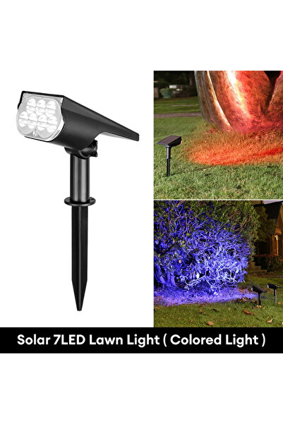 Choice أضواء كشاف شمسية فائقة السطوع RGB بـ 7 مصابيح LED، مقاومة للماء، قابلة...