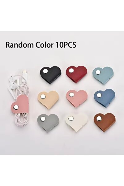 Choice8 Random Color 10PCS Mini Heart Shape Cable Organizer Vintage Earphone ...