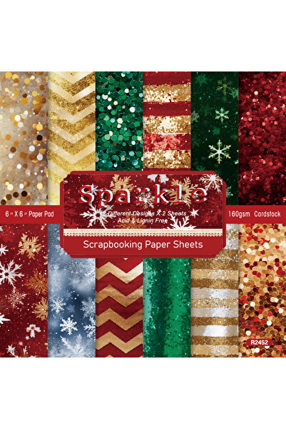 Choice3 2452 مجموعة أوراق أليناكيتل جانك جورنال ميري كريسماس، 24 ورقة، 6 بوصا...