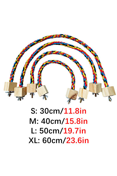 Choice4 ألعاب عض الطيور XL S2، ألعاب حبل قطن بألوان الببغاء، ألعاب تسلق مرنة ...