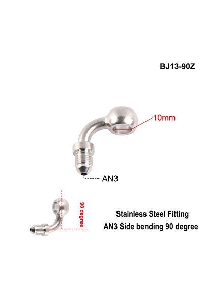 Choice1 BJ13-90Z AN3 Motorcycle Motor Bike Hydraulic Brake Oil Hose Line Banj...