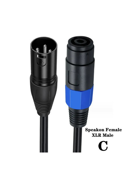 Choice9 كابل BSN بطول 0.5 متر من نوع Speakon إلى XLR، مقبس صوت Speak SOUND ذك...