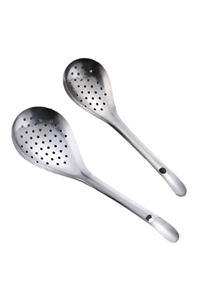 Choice1 مجموعة متنوعة - قطعتان من ملاعق التصفية المصنوعة من الفولاذ المقاوم ل...