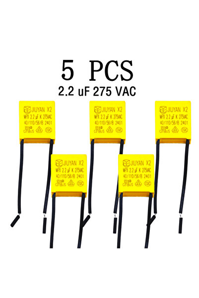 choice2 110-220V 2.2uf 5pcs 2.2uF X2 Safety Capacitor, 225/275/310V AC, Polyp...