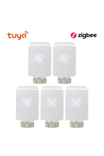 Choice5 صمام ترموستاتي ذكي من تويا ME172 (5 قطع) بتقنية Zigbee 3.0، مناسب للم...