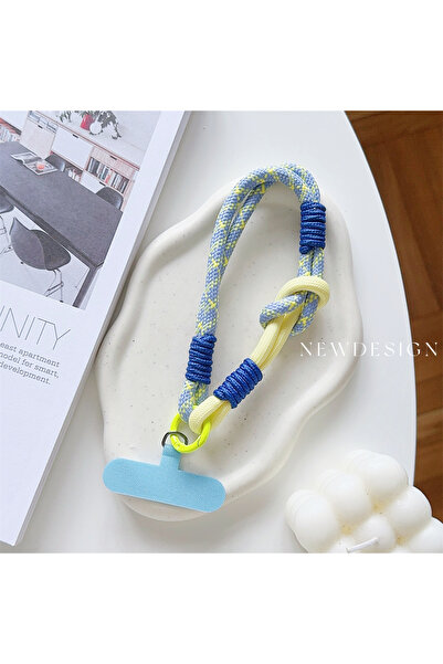 Choice3 Blue Yellow Phone Lanyard Wrist Strap Phone Case Connection Piece Uni...