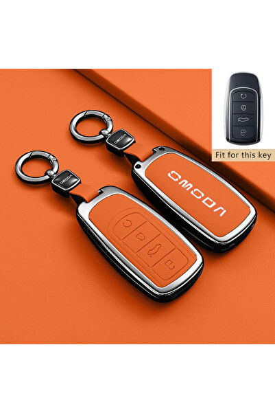 Choice5 سلسلة مفاتيح سيارة من سبائك الزنك، طراز أومودا 1 - برتقالي - قطعة واح...