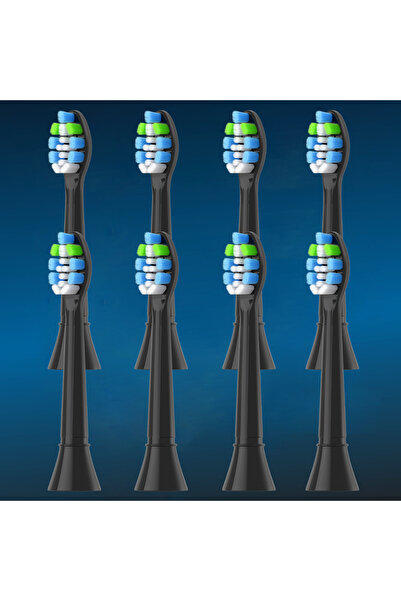 choice2 8 قطع رؤوس فرشاة أسنان بديلة سوداء (4-16 قطعة) متوافقة مع فرشاة أسنان...