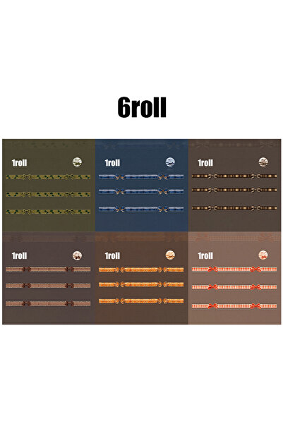 Choice3 شريط واشي مقطوع مسبقًا بنمط فيونكة، لفة واحدة، مناسب لأعمال قصاصات ال...