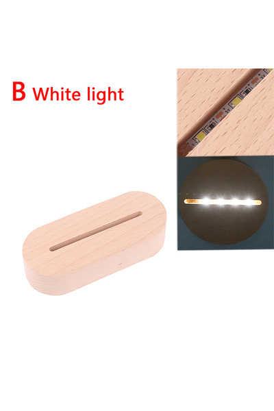Choice3 حامل عرض إضاءة LED يعمل ببطارية AAA بقاعدة خشبية، مناسب لمصباح ليلي أ...