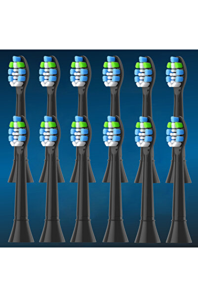 Choice5 12 قطعة من رؤوس فرشاة الأسنان البديلة السوداء (4-16 قطعة) متوافقة مع ...