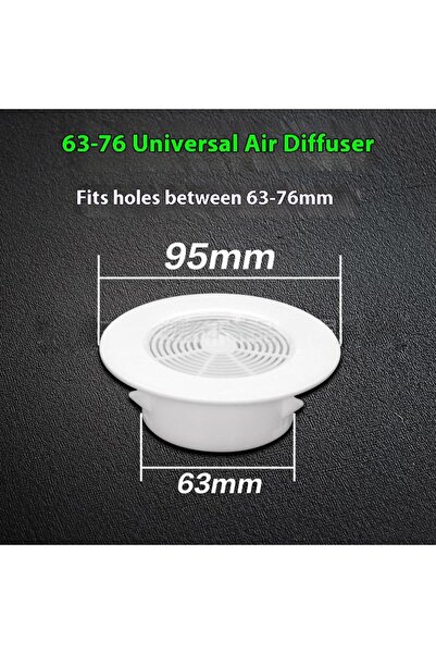 Choice1 63 إلى 76 صمام تهوية المطبخ والحمام، غطاء فتحة مكيف الهواء، حاجب الغب...