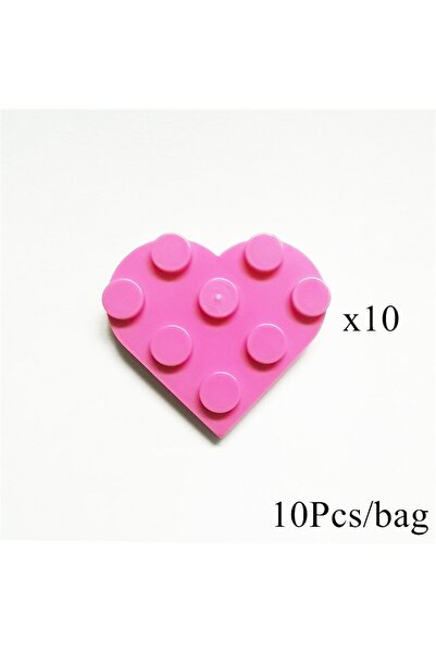 Choice3 Pink-Small 10pcs Classic Building Blocks Accessories Loving Heart, Th...