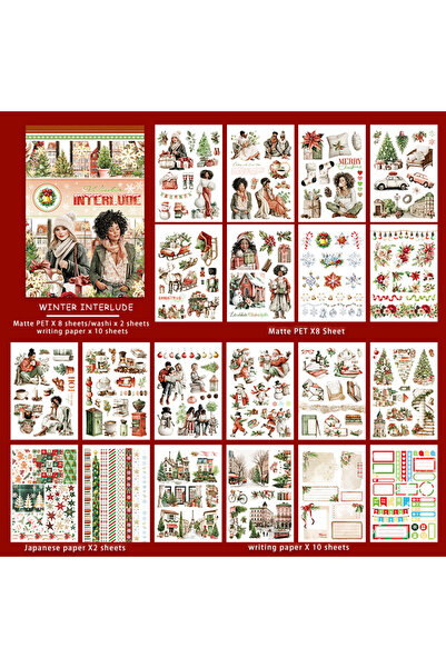 Choice3 TZ135-1 ٢٠ ورقة من ملصقات "لحظة من السحر" الجمالية، لوازم كتاب الملصق...