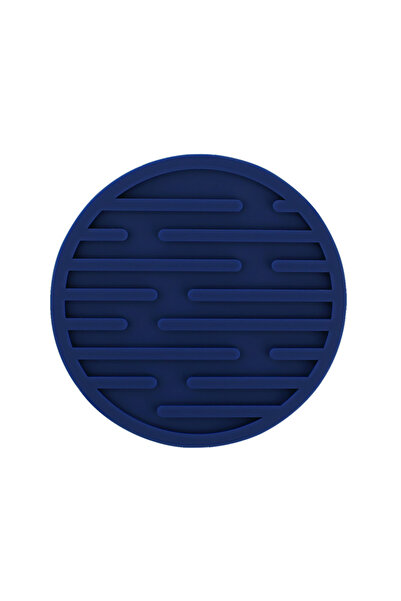 Choice4 قواعد أكواب سيليكون زرقاء داكنة مقاس 10 سم، دائرية ومقاومة للحرارة، م...