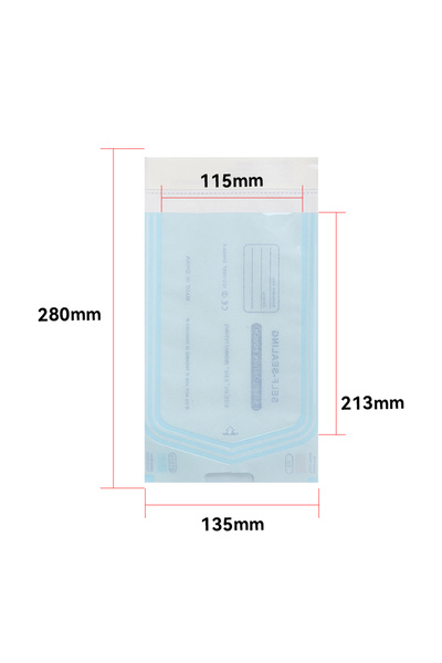 Choice9 135×280 مم - 20 قطعة، حقيبة تعقيم ذاتية الإغلاق للاستخدام مرة واحدة م...