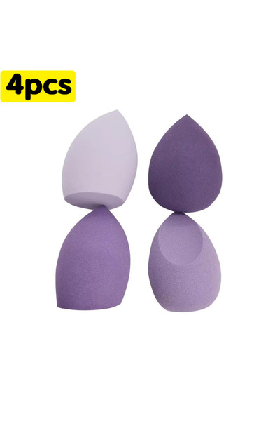 choice2 إسفنجة مكياج بنفسجية - 4 قطع، 4-16 قطعة، إسفنجة بودرة، جافة ورطبة، كر...