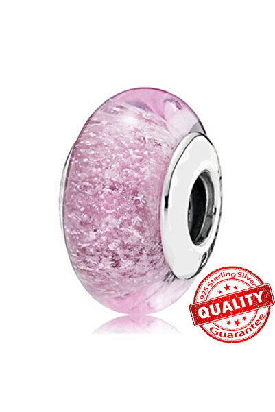 Choice25 LLZ009-PP Murano Glass Series 925 Sterling Silver Curved Feathers & ...