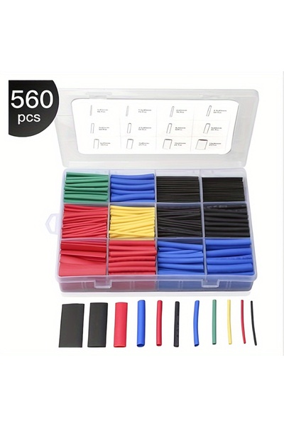 Choice4 560 قطعة في صندوق - مجموعة أنابيب حرارية متعددة الأحجام (127-750 قطعة...
