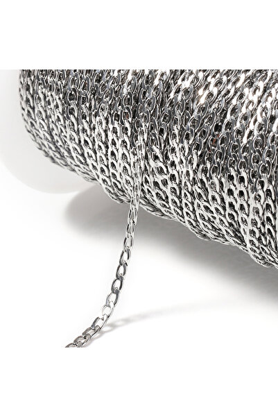 Choice9 سلسلة كوبية مسطحة من الفولاذ المقاوم للصدأ، بطول مترين وسمك 3 مم، منا...