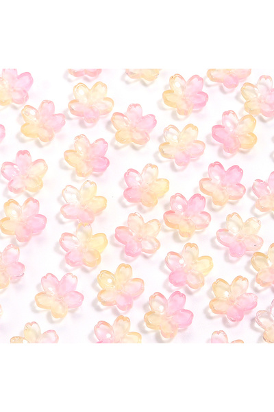 Choice9 10.5mm 50pcs Pink Yellow 50-100pcs/lot 10.5mm Glass Gradient Loose Be...