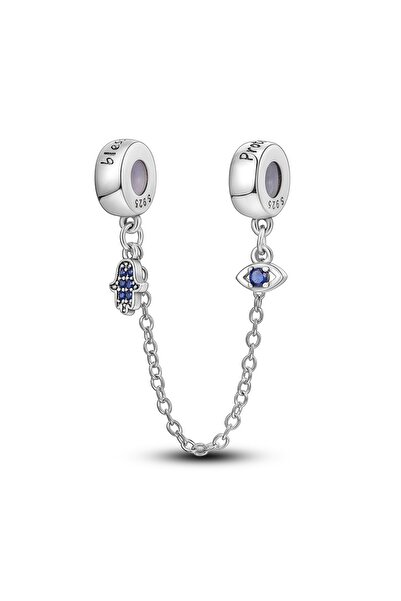 Choice19 KTC404 Original 925 Sterling Silver Safety Chain Star Moon Sun Heart...