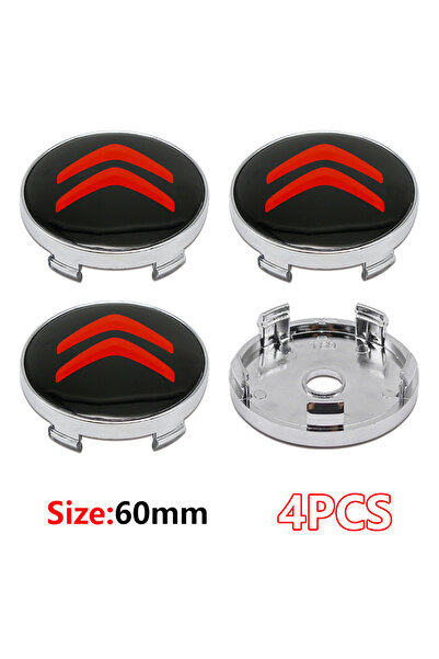 choice2 60mm-Black red 56/60MM Car Wheel Center Hub Caps Sticker Badge Tire R...