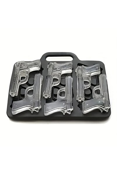 Choice4 Gun Shape Diamond Rose Gun ETC. Shaped Ice Cube Mold Food Grade Silic...