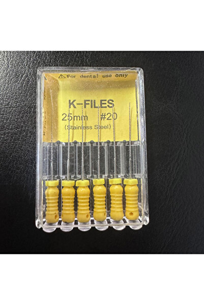 Choice14 K File 25mm 20 6Pcs/Pack Dental Hand Use K-Files 21/25mm Stainless S...