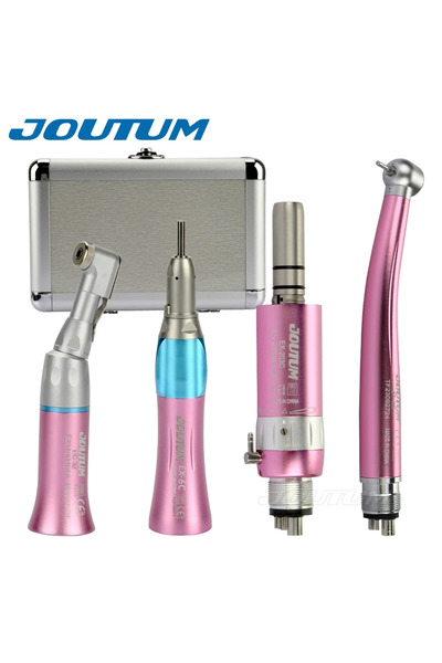 Choice5 طقم وردي - 4 فتحات - طقم مقابض أسنان عالية ومنخفضة السرعة - مستقيمة، ...