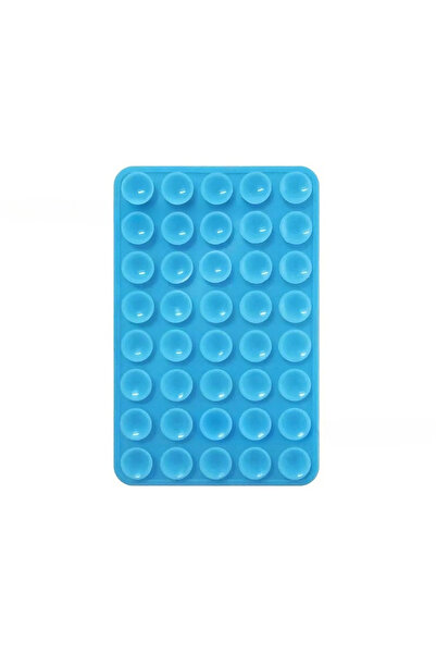 Choice1 حامل هاتف سيليكون أزرق مزود بكوب شفط، يتميز بقبضة قوية مزدوجة الجوانب...