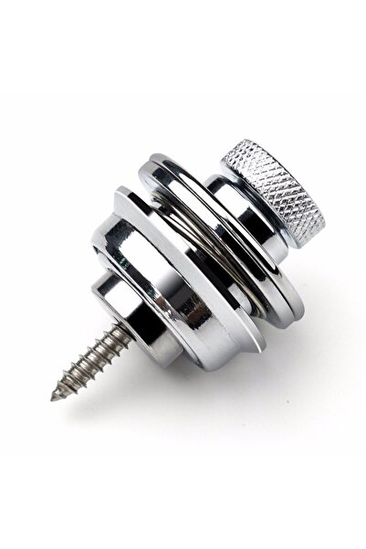 choice2 Silver Guitar Strap Lk 1\2\4 PCS Heavy Duty Metal Button Security Str...