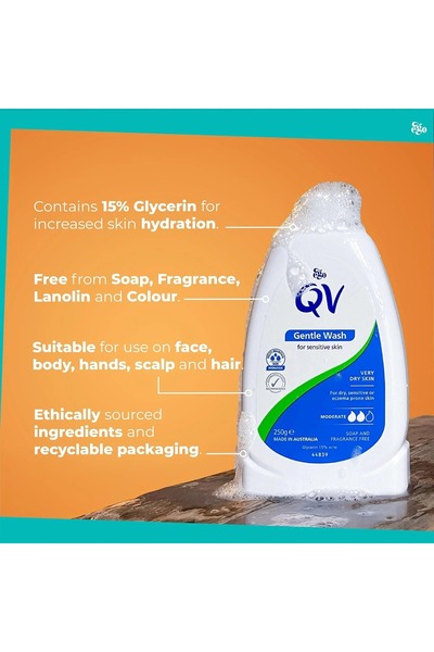 Qv Ego Gentle Wash for Sensitive Skin 250g