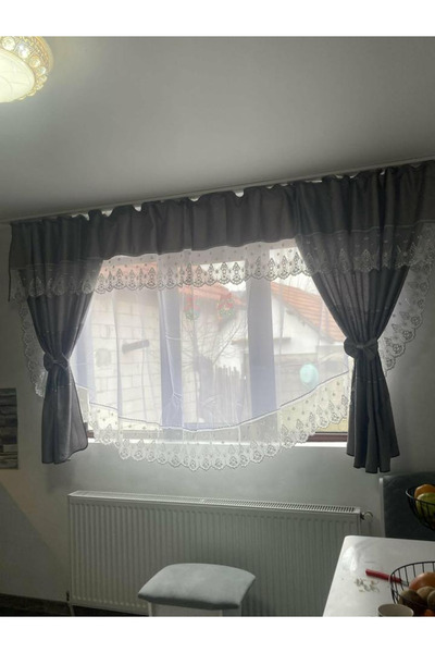 OEM Unique set of curtains + decorative drapes for living room bedroom, WIDTH...