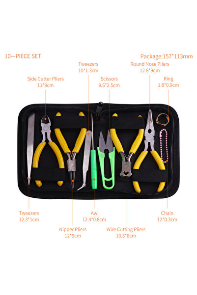Choice1 مجموعة أدوات صنع المجوهرات عالية الجودة (10 قطع) - تتضمن كماشة ذات فك...