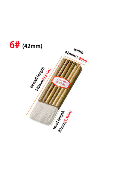 Choice8 فرشاة أنبوبية من بامبو صوف tfpbc315-6، فرشاة فنية للرسم، أداة لصق للر...