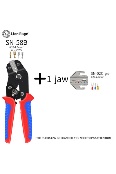 Choice SN-58B 1Jaw F Ratchet crimping tool SN-58B pliers kit for XH2.54/DuPon...