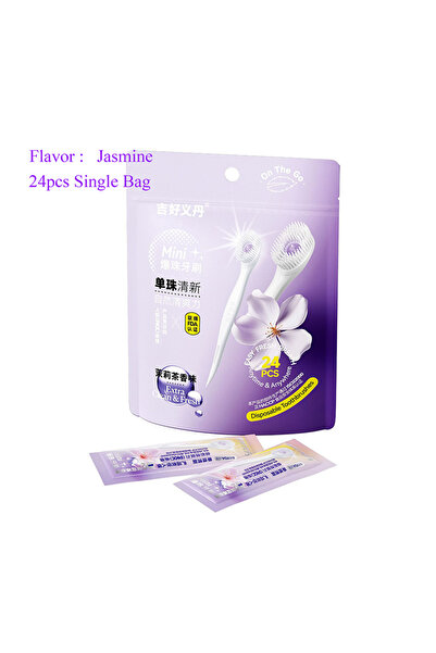 Choice7 24pcs Jasmine Mini Toothbrush With Mouth Freshener Beads&Toothpick&To...