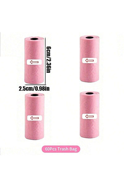 Choice3 سلة مهملات للسيارة بغطاء، تحتوي على 4 لفات من حقيبة حقيبة الوردية، ما...