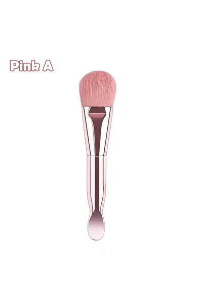 Choice4 فرشاة سيليكون وردية اللون للاستخدام المزدوج، مزودة برأس ناعم وملعقة ح...