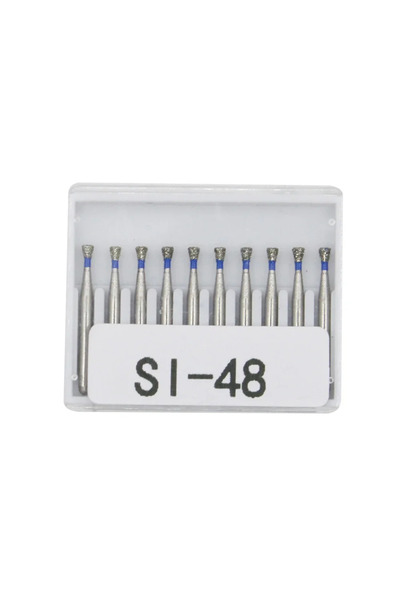 Choice5 مجموعة رؤوس حفر ماسية للأسنان SI-48، 10 قطع/مجموعة، قطر FG، مقبض عالي...