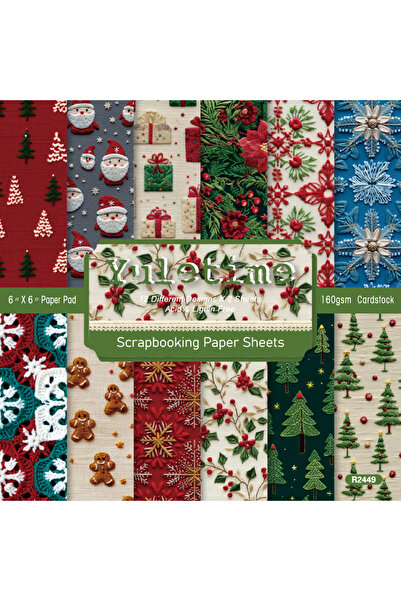 choice2 2449 مجموعة أوراق أليناكوتل جانك جورنال ميري كريسماس، 24 ورقة، 6 بوصا...