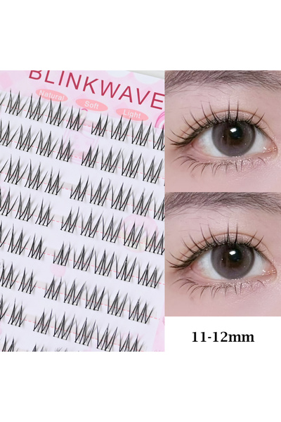 Choice19 رموش SCJZ كبيرة الحجم (11-12 مم) بتصميم كوري للبنات، بدون غراء، طبيع...